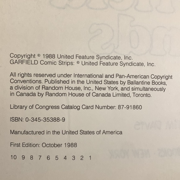 VTG Ballantine Books Garfield By Jim Davis 4pc Comic Books Bundle - Picture 3 of 14